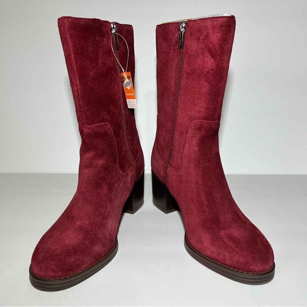 Vince Camuto Zelcinna Water-Repellent Mid-Shaft Suede Boots - Picture 3 of 7